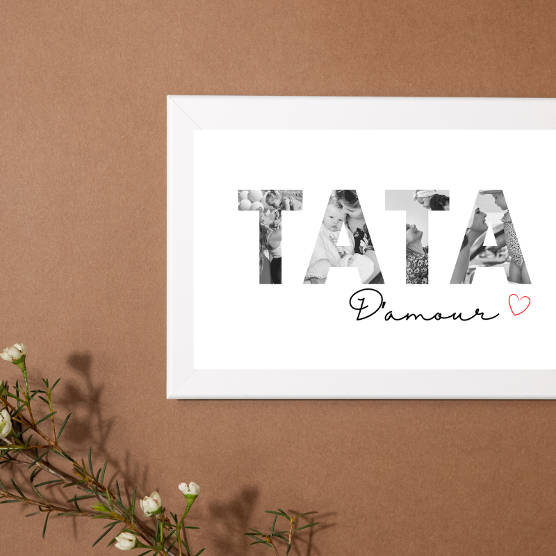 Affiche mot photos - Tata d'amour